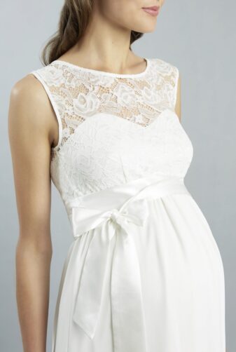 Sweetbelly 2019 Umstandskleid Lucy Ivory Kurzes Kleid Detail 1 Avorio Vestito Eiche Brautmode Berlin